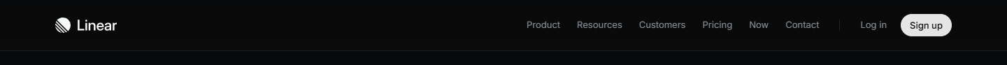 Linear Navigation bar: Product