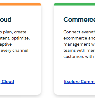 Salesforce Cards and panels: Commerce Cloud