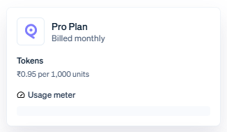 Stripe Cards and panels: Pro Plan