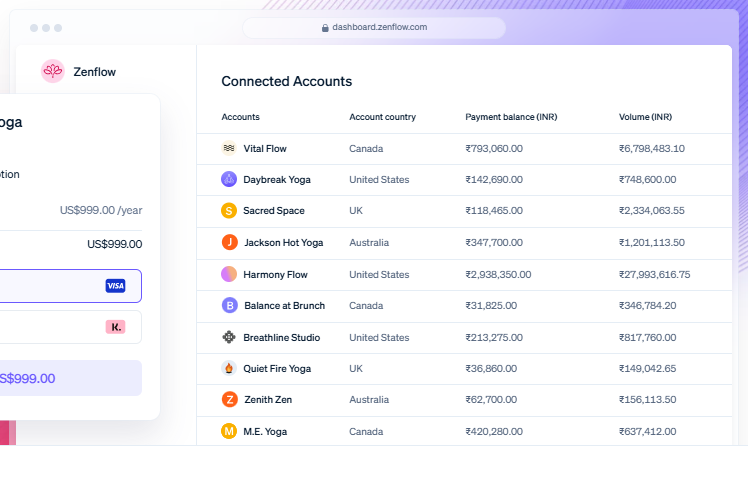 Stripe Cards and panels: dashboard.zenflow.com