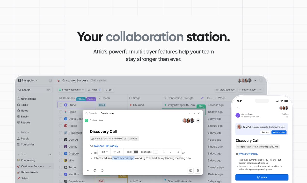 Attio product screen: Attio | FV Scheduler