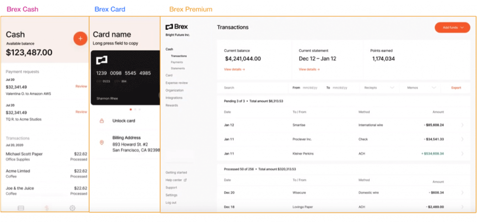 Brex product screen: Top 10 Best Expense Management Software in India - Quikchex