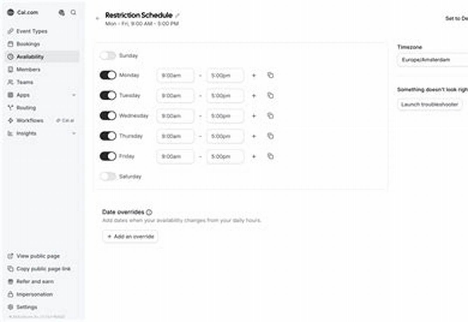 Cal.com product screen: 3024 × 1716