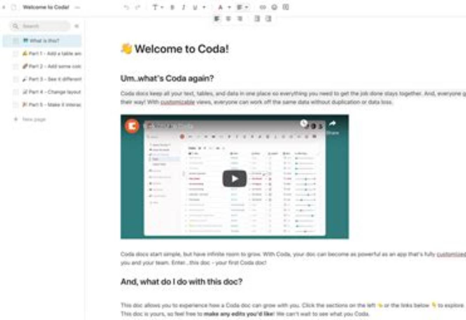 Coda product screen: 1920 × 1035