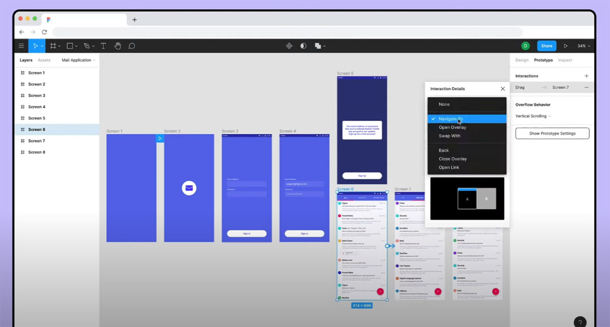 Figma product screen: How to Prototype in Figma for Interactive Designs