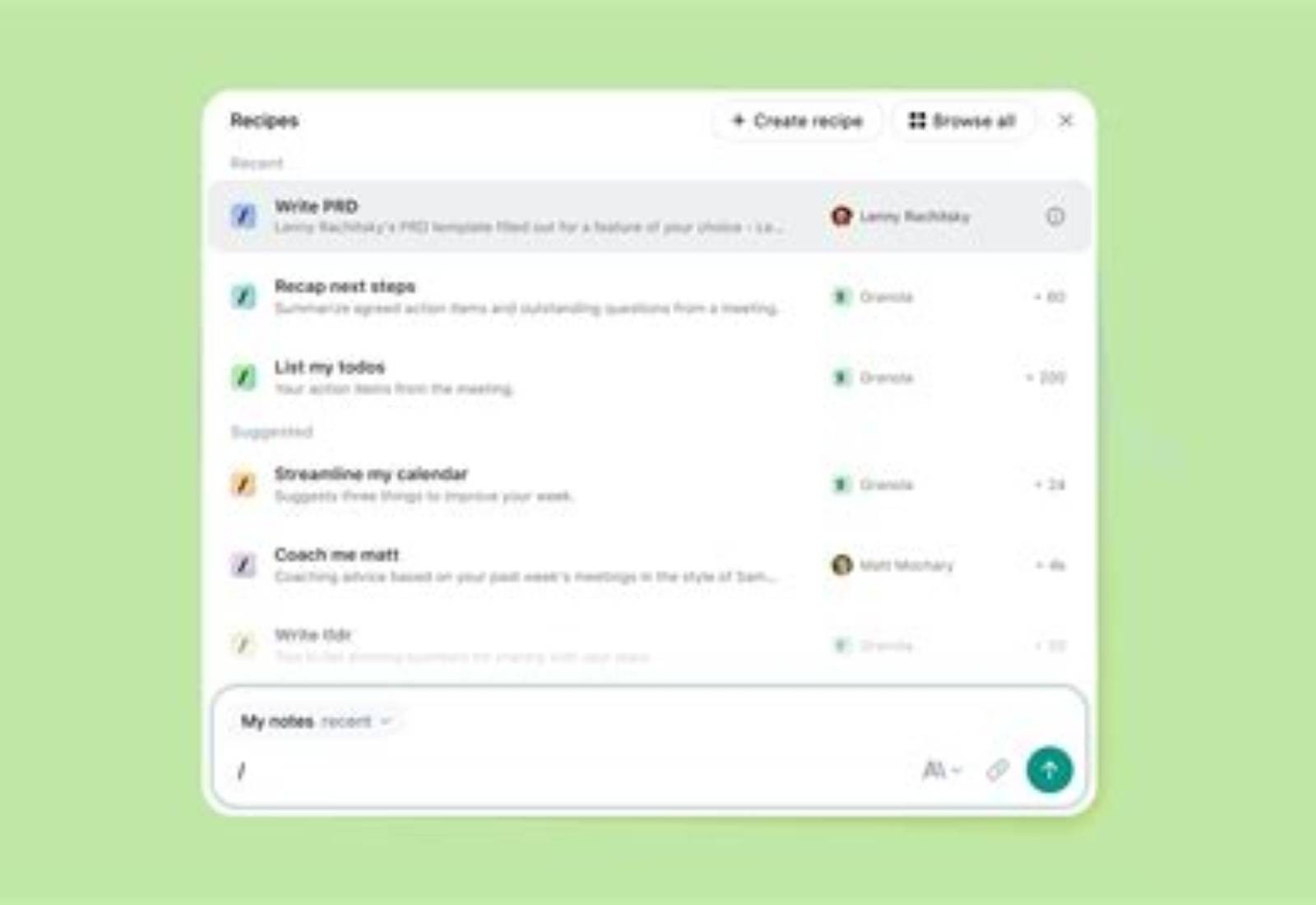 Granola product screen: 5376 × 3024