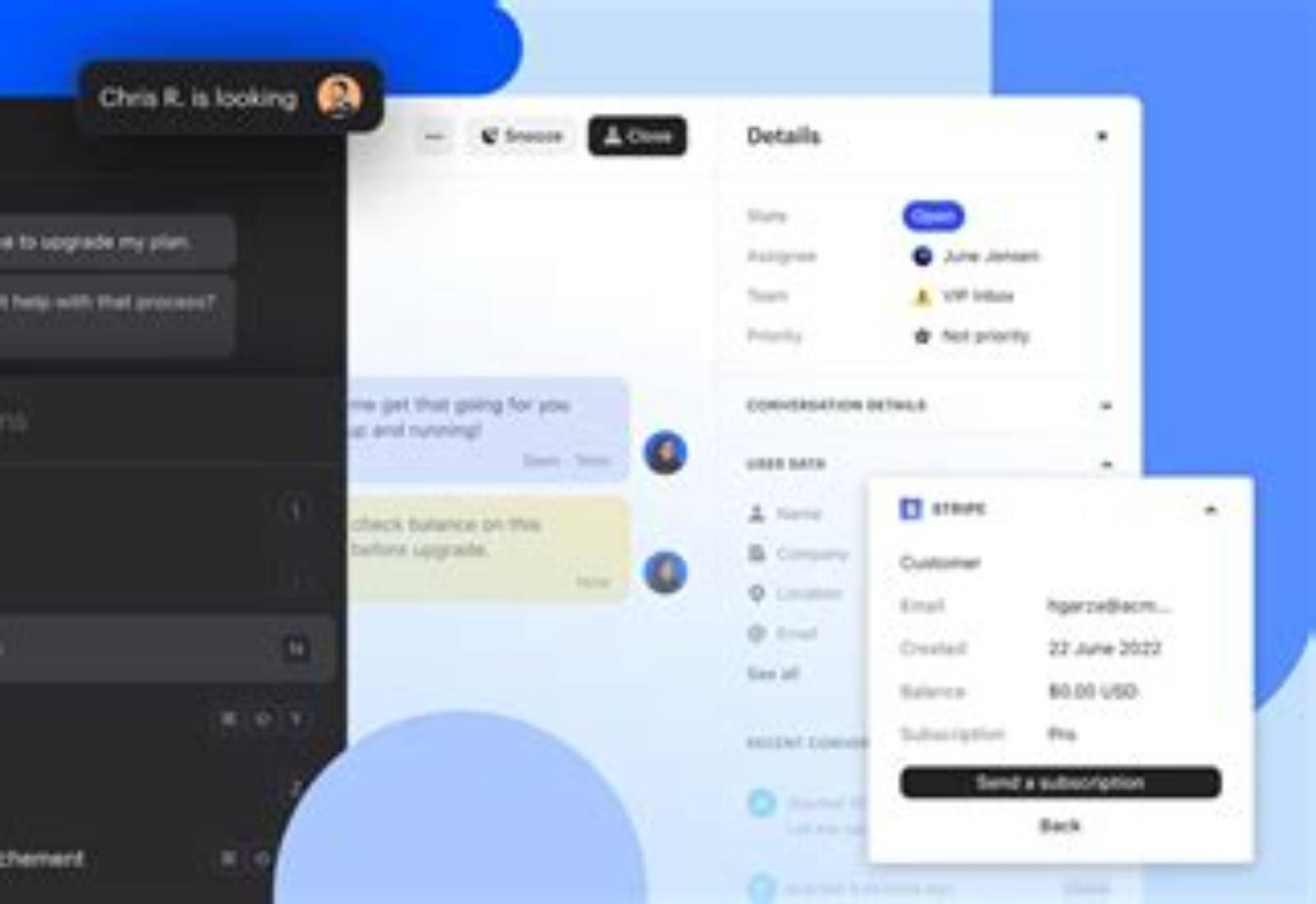 Intercom product screen: 2560 × 1198
