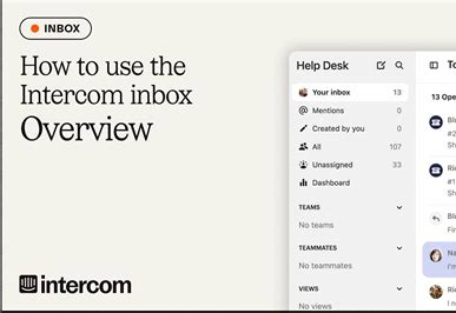 Intercom product screen: 1280 × 720