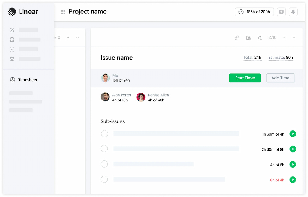 Linear product screen: Linear Project Management: Simplifying Project Planning for Small Teams