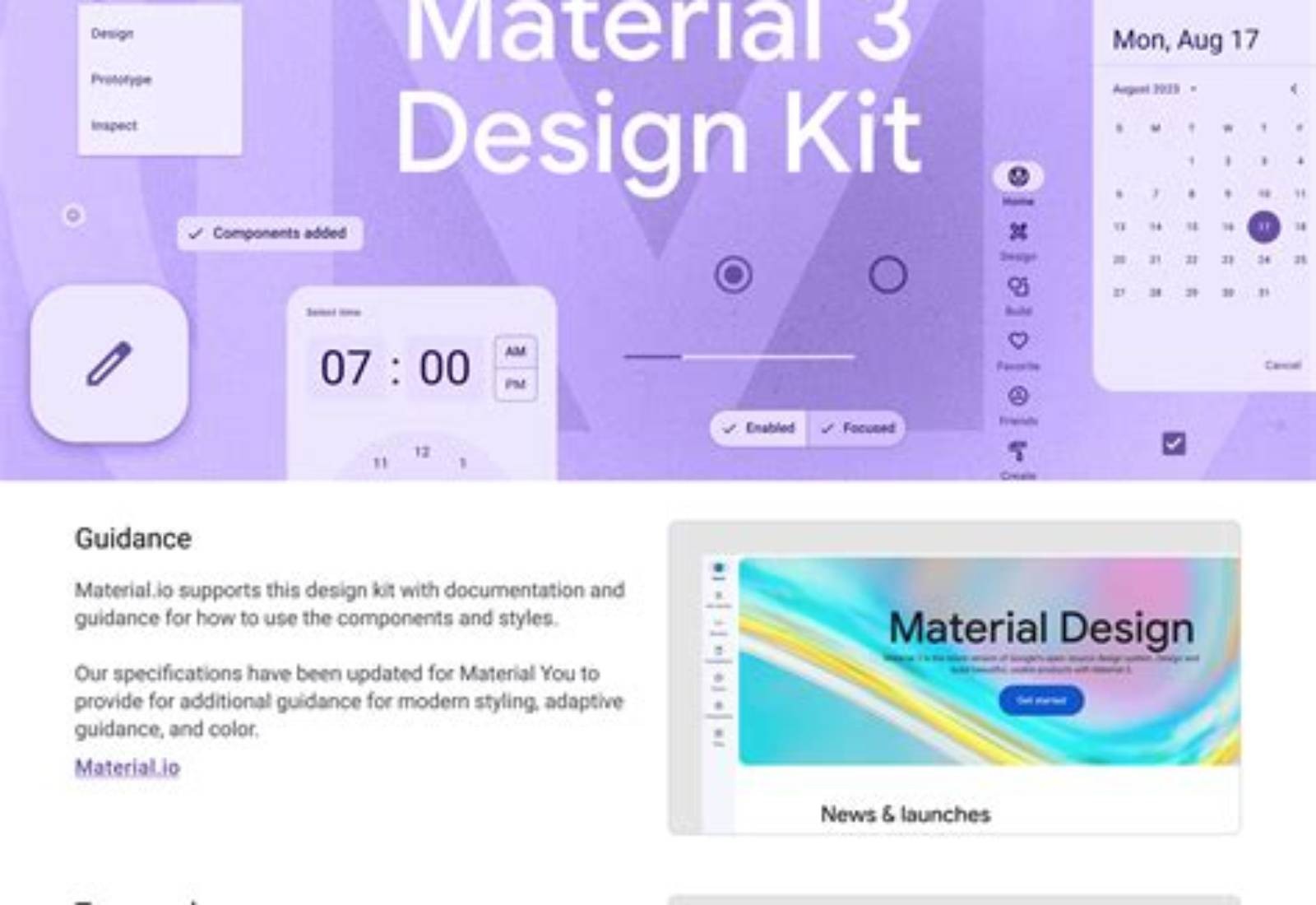 Google Material 3 product screen: 1600 × 3245