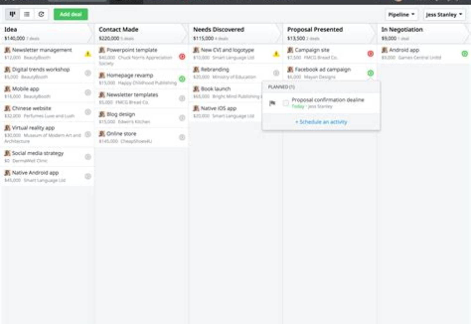 Pipedrive product screen: 2560 × 1904