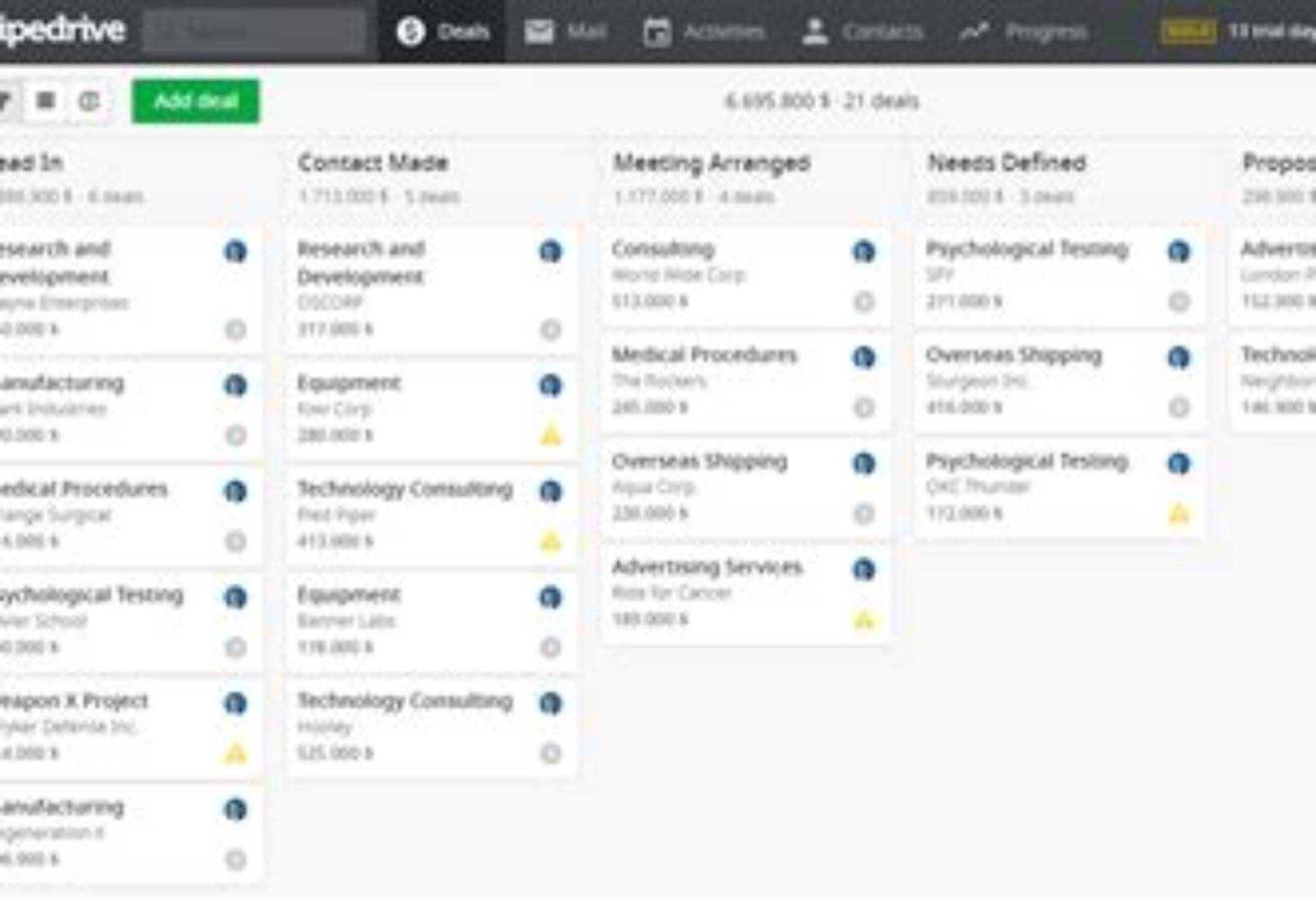 Pipedrive product screen: 1262 × 606