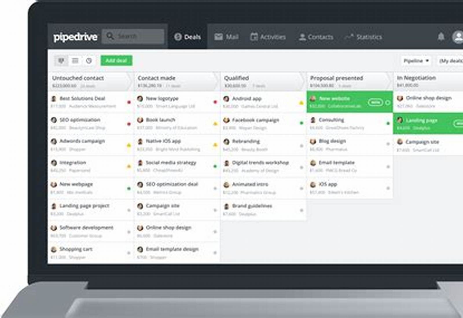 Pipedrive product screen: 5988 × 3612
