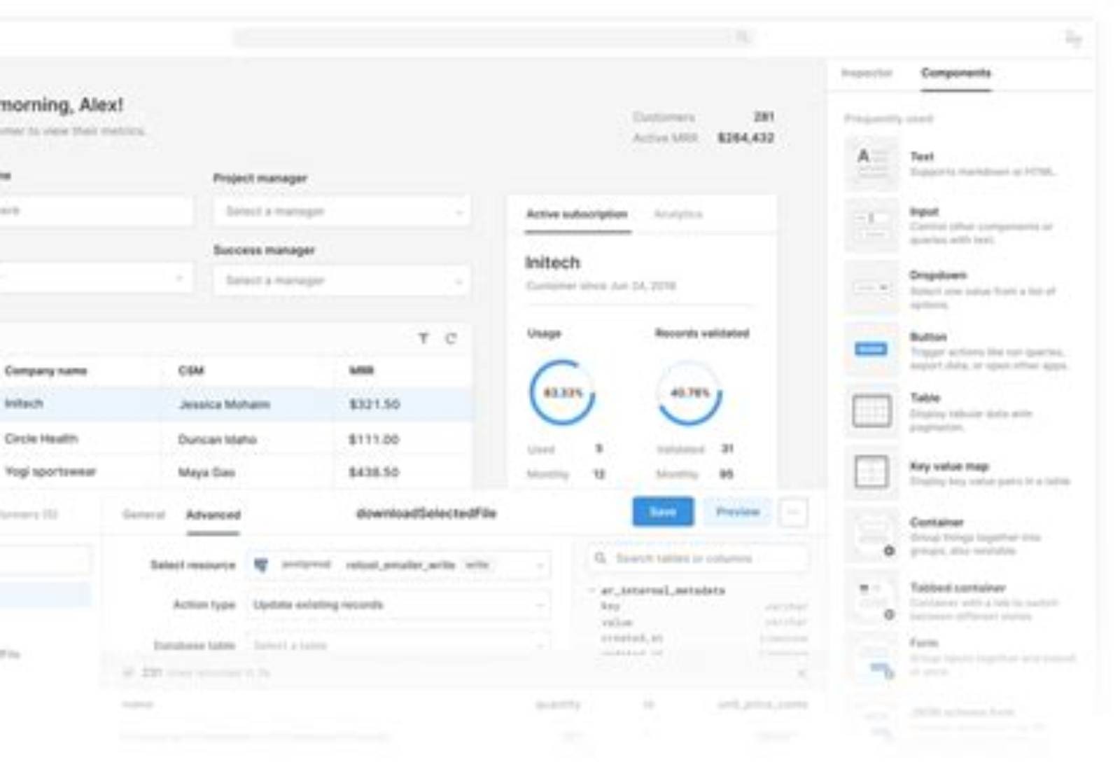 Retool product screen: 1238 × 742