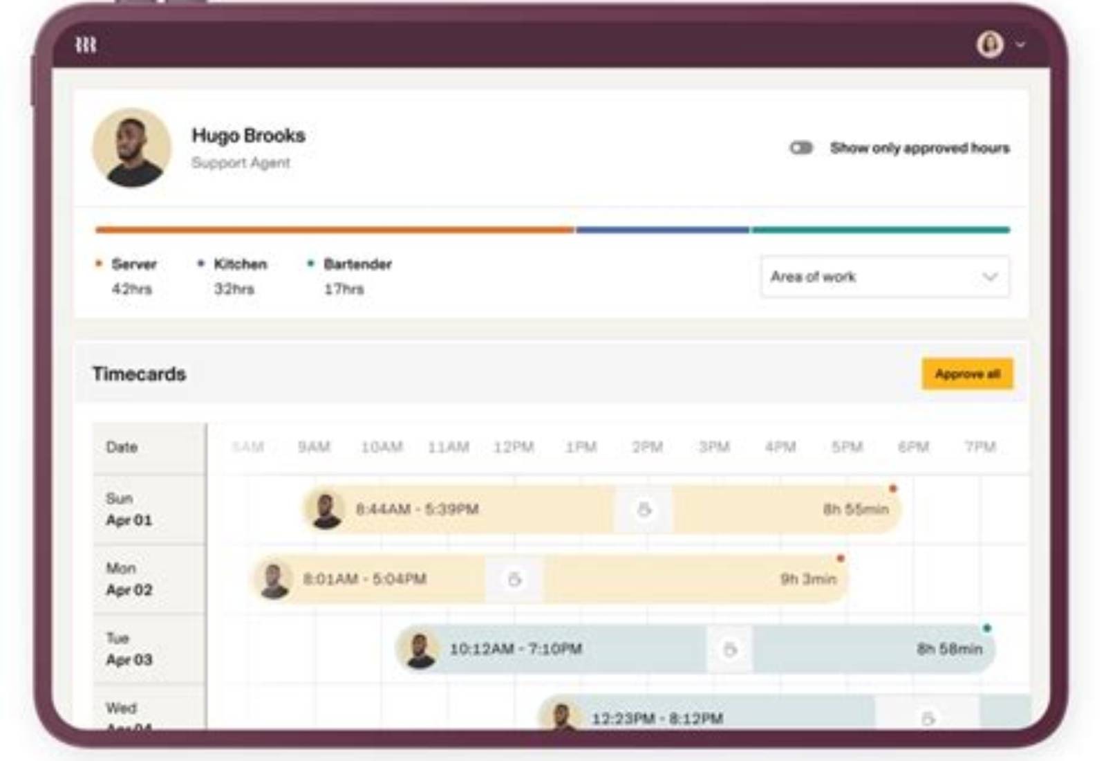 Rippling product screen: 474 × 350