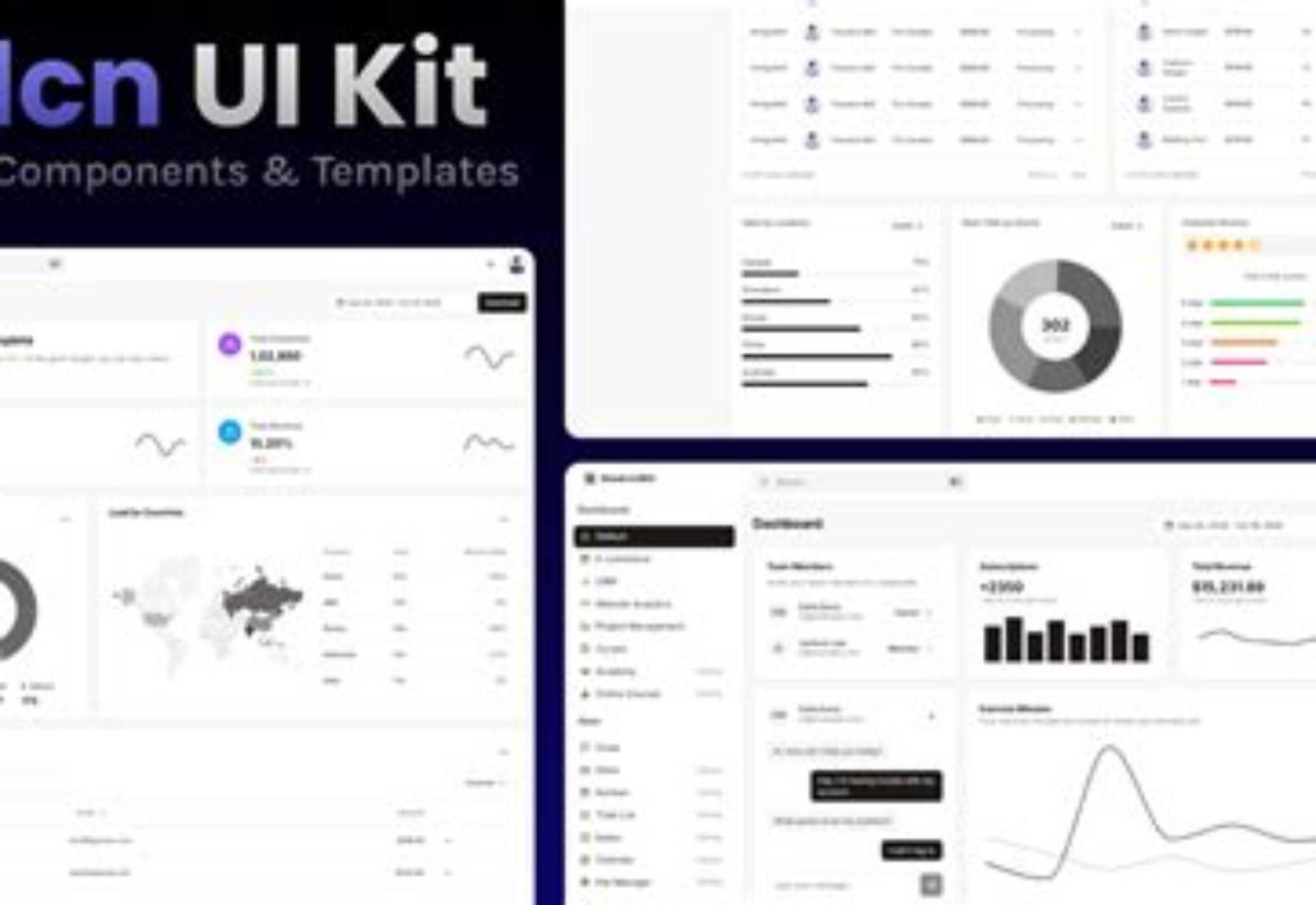 shadcn/ui product screen: 1200 × 628
