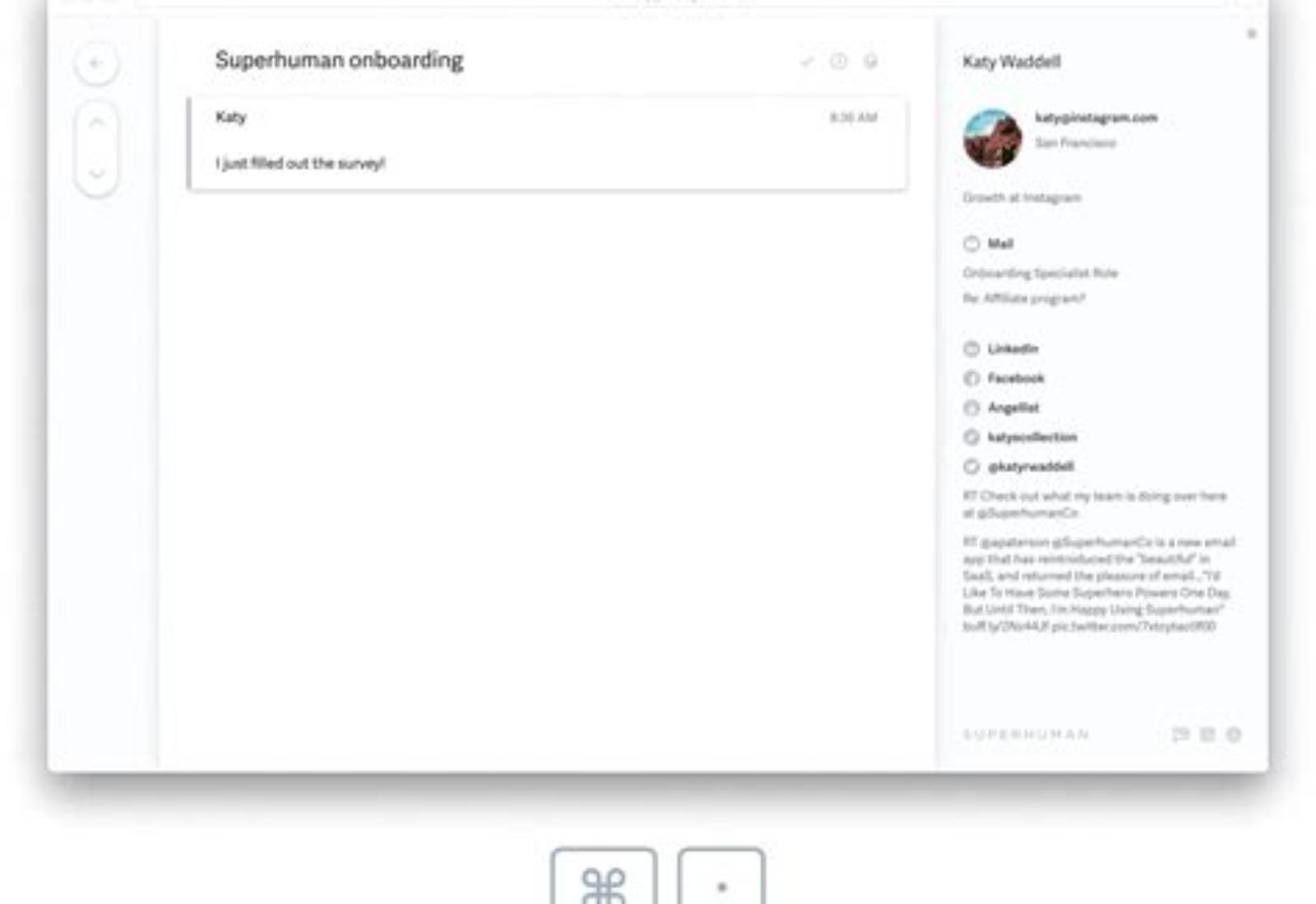 Superhuman product screen: 1250 × 950