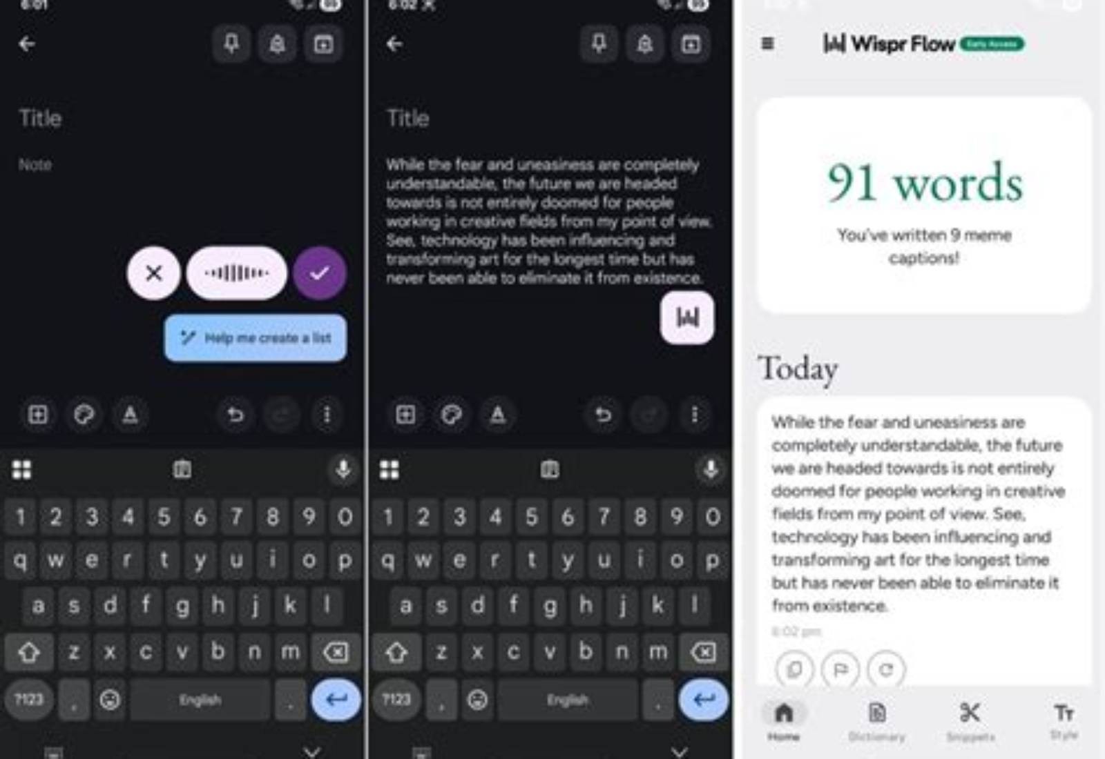 Wispr Flow product screen: 1024 × 734