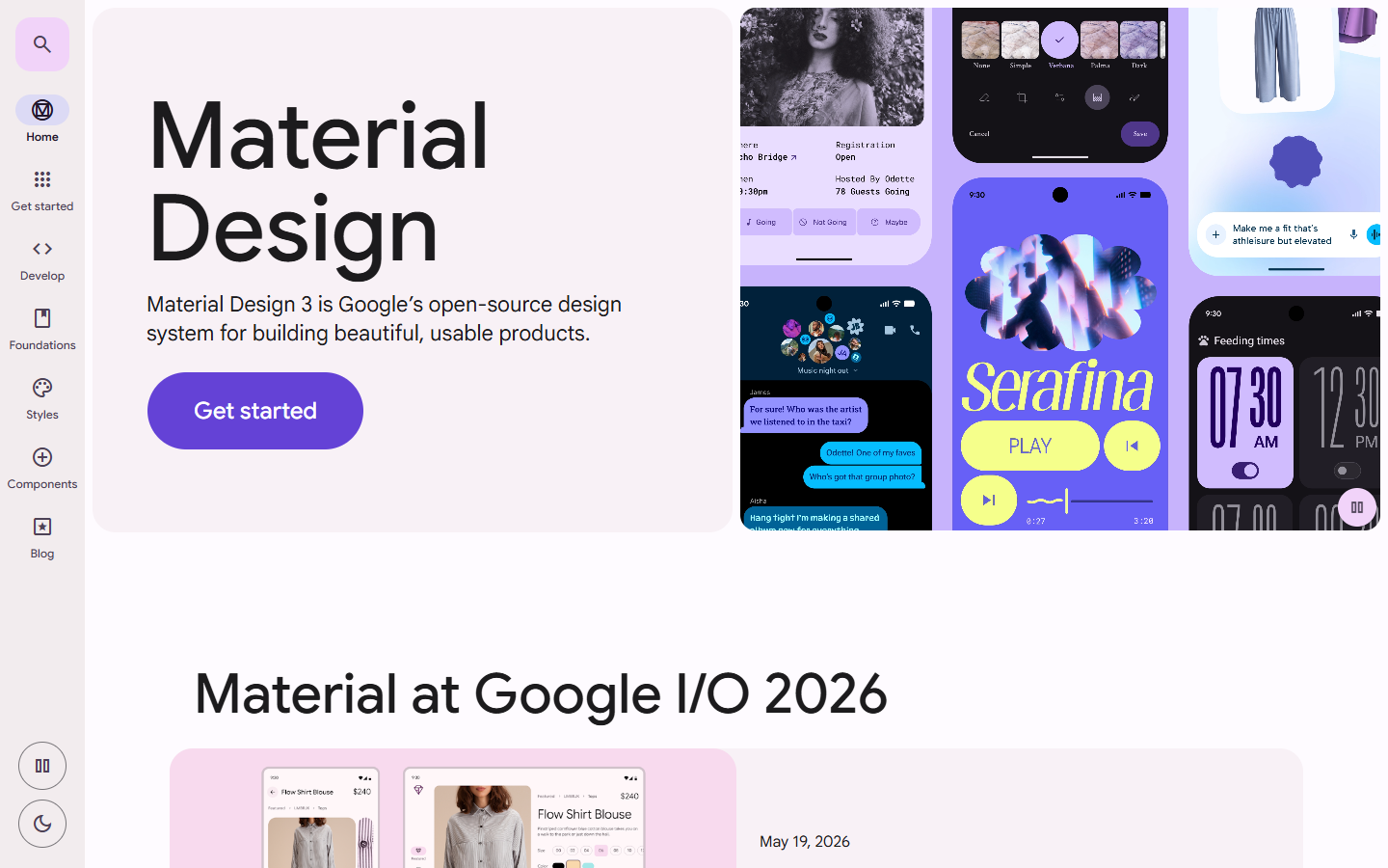 Google Material 3 website, captured 1 Oct 2026