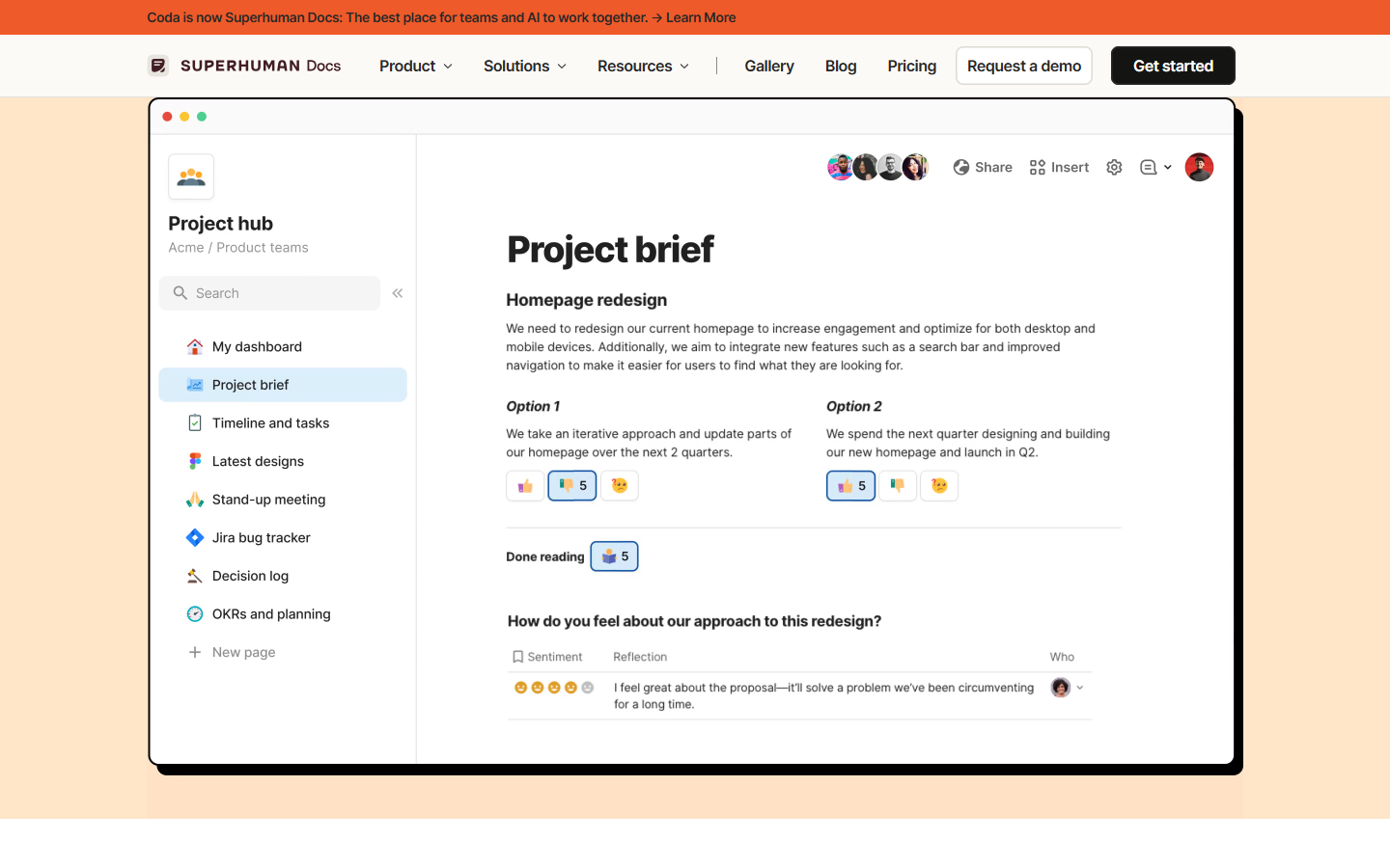 Coda website, captured 1 Oct 2026