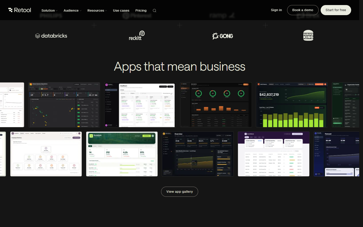 Retool website, captured 1 Oct 2026