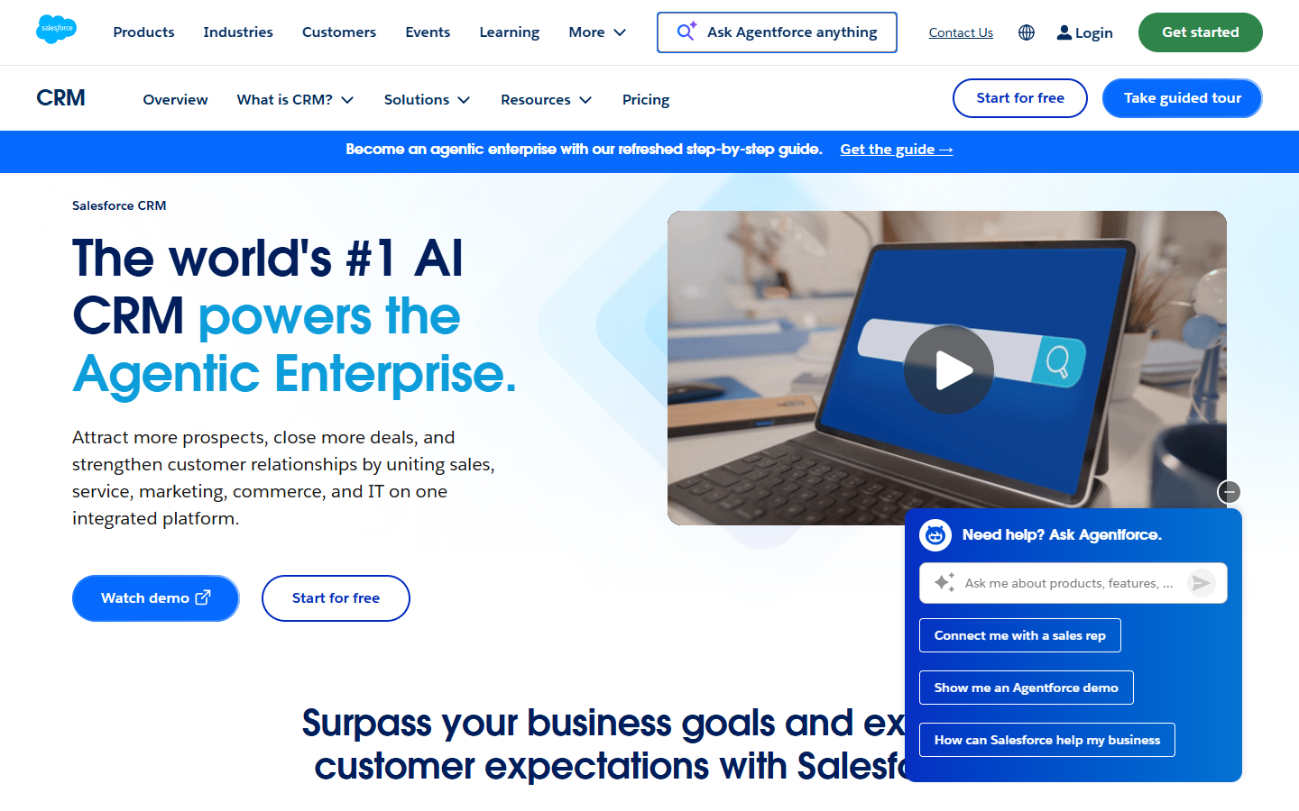 Salesforce website, captured 1 Oct 2026