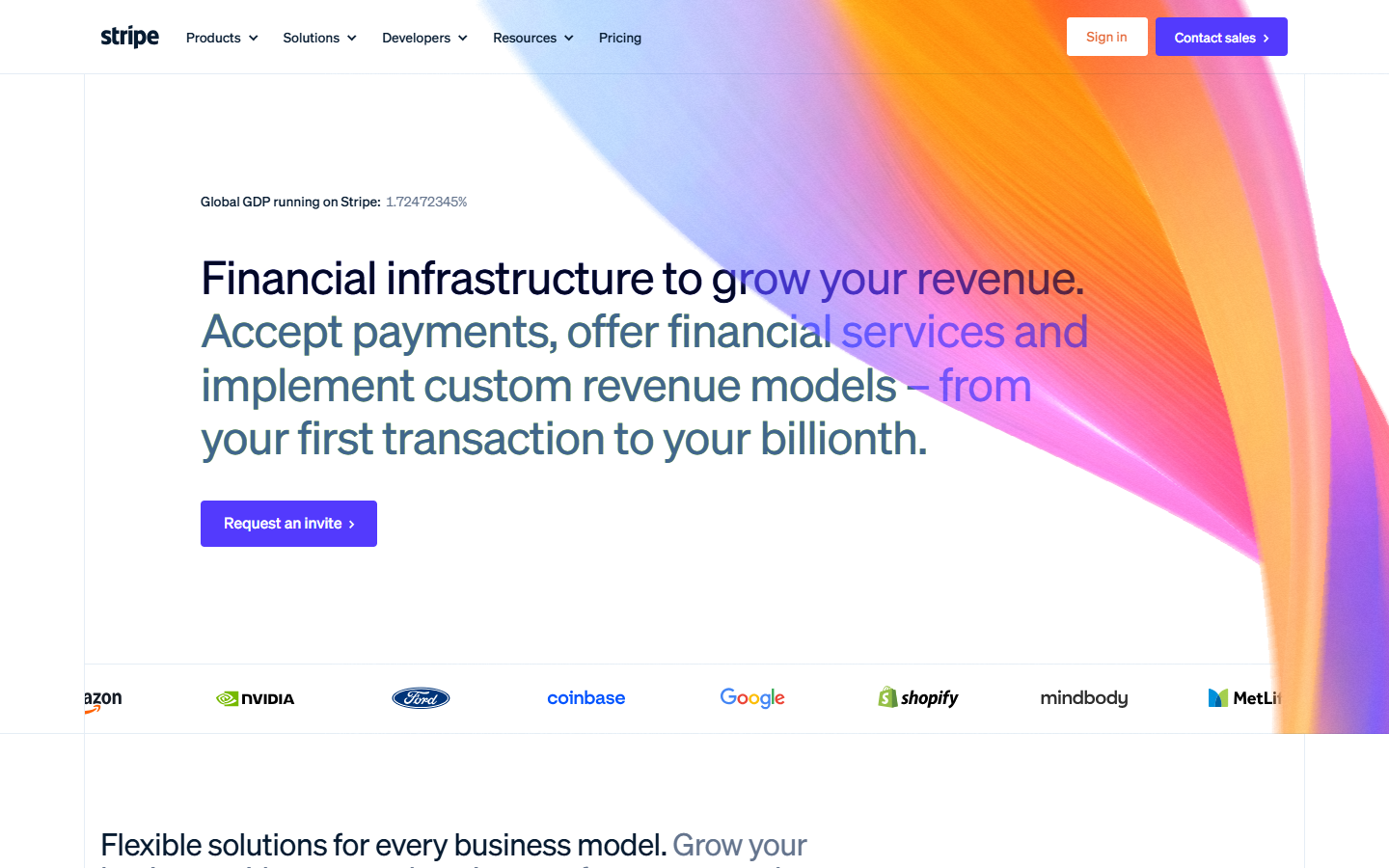 Stripe website, captured 1 Oct 2026